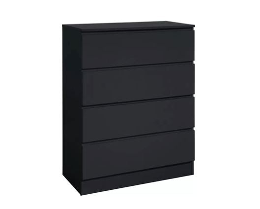 Oakley 4 Drawer Chest- Black