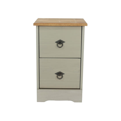 Corona Classic 2 drawer compact bedside cabinet