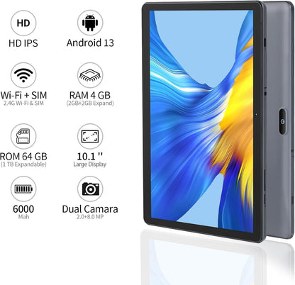 PRITOM 10 inch Android WiFi Tablet - 64GB