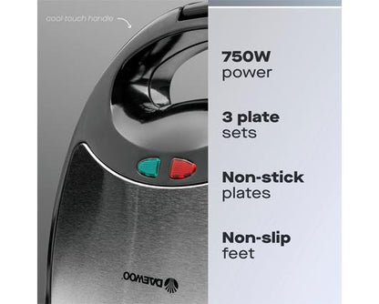 3 IN 1 sandwich/ panini/ crimp maker