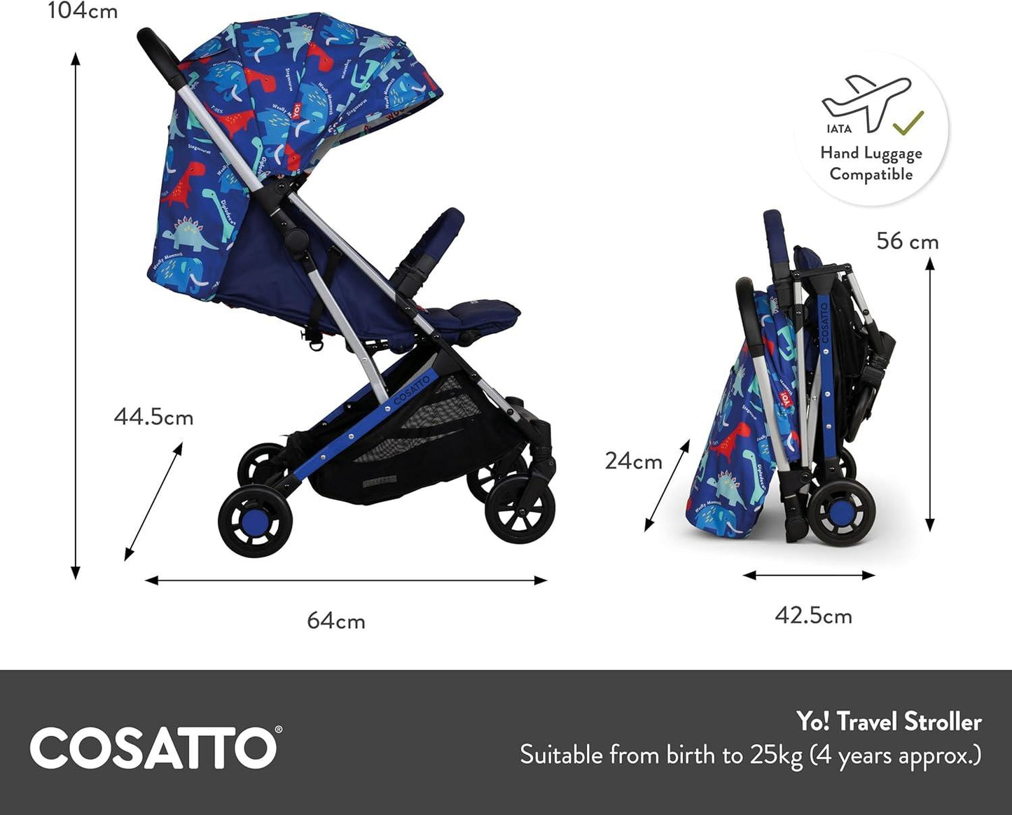 Yo! Stroller - Dino Bright