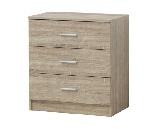 3 Piece Bedroom Set 3 Drawer-White