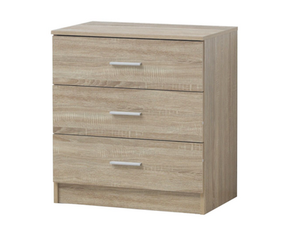 3 Piece Bedroom Set 3 Drawer-White