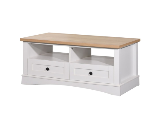 Carman Coffee Table with 2 Drawers-White
