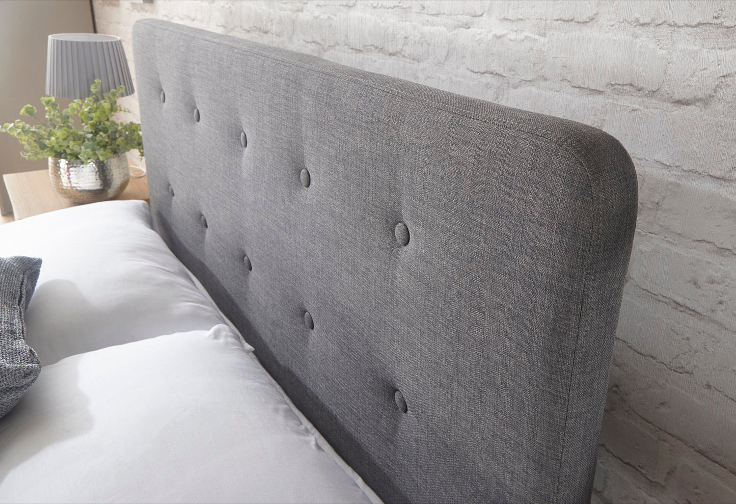 Ashbourne Bedstead Double Bed - Grey