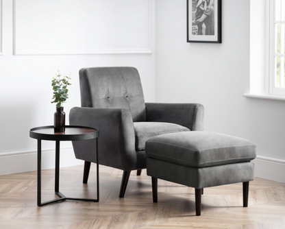 Moki Chair in Dark Grey Velvet