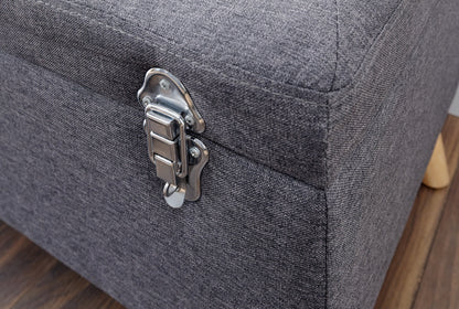 Maisie Large Storage Ottoman-Charcoal