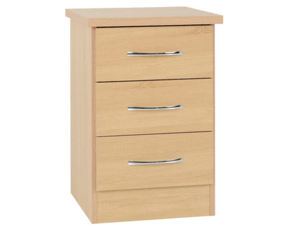 Neptune 3 Drawer Bedside - Sonoma Oak Effect