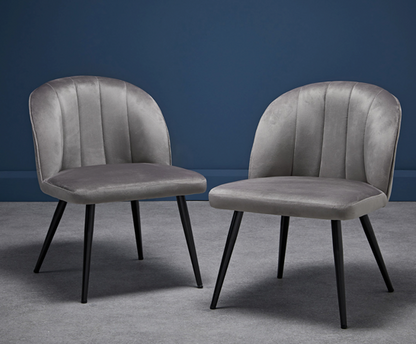 Octavia Dining Chair Grey (Pair)