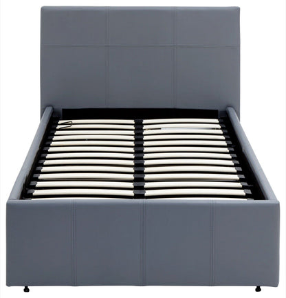 Serena Single Side Lift Ottoman Bed-Grey