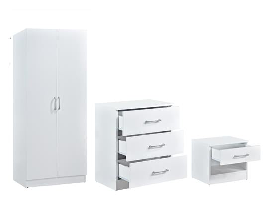 Highbury 3 Piece Bedroom Set - White
