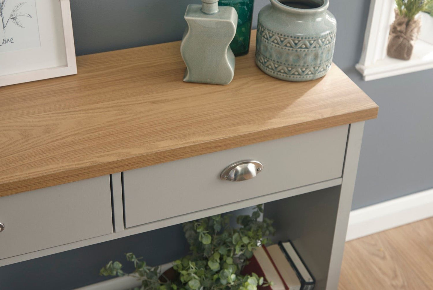 Lachlan Console Hall Table-Grey