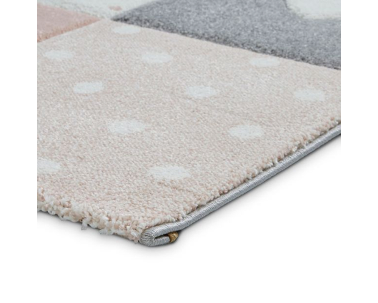 Hearts + Stars Kids Rug - Pink - 120cm x 170cm 