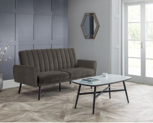 Grey Velvet Sofabed