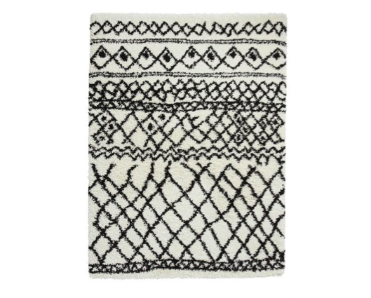 Sacha White/Black - 160cm x 220cm