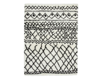 Sacha White/Black - 160cm x 220cm