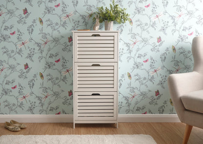 Ben 3 Tier Shoe Cabinet-White