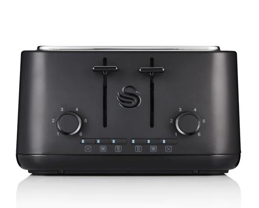 Swan Stealth 4 Slice Toaster Black