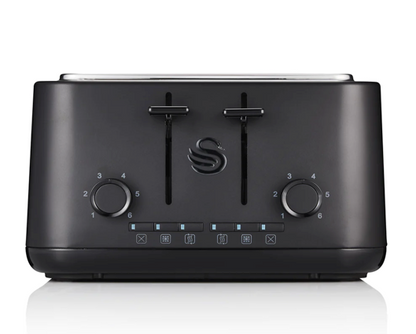 Swan Stealth 4 Slice Toaster Black