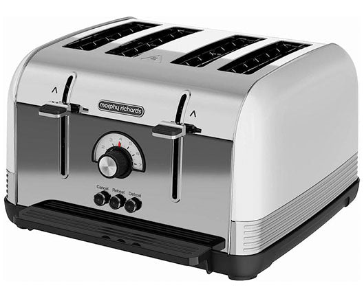 Morphy Richards Venture Retro 4 Slice Toaster White