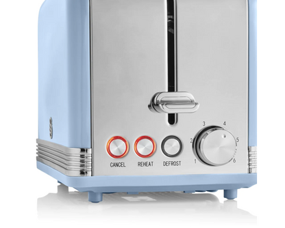 Swan Retro 2 Slice Toaster Blue