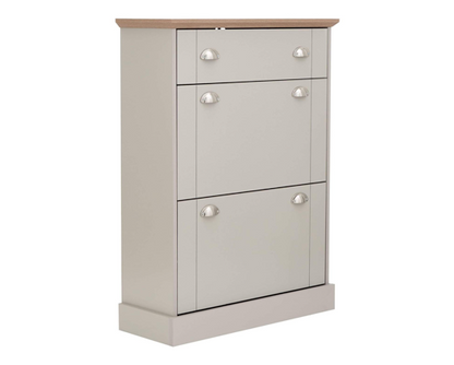 Kinsley Deluxe Shoe Cabinet-Grey