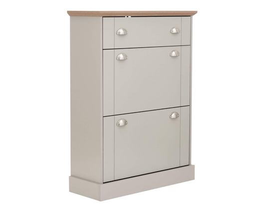 Kinsley Deluxe Shoe Cabinet-Grey