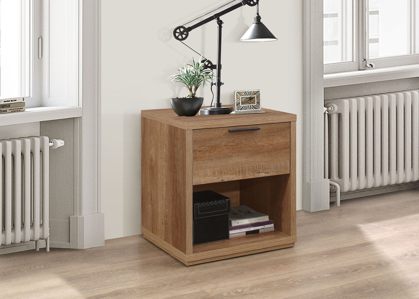 Sullivan 1 Drawer Bedside Table - Oak