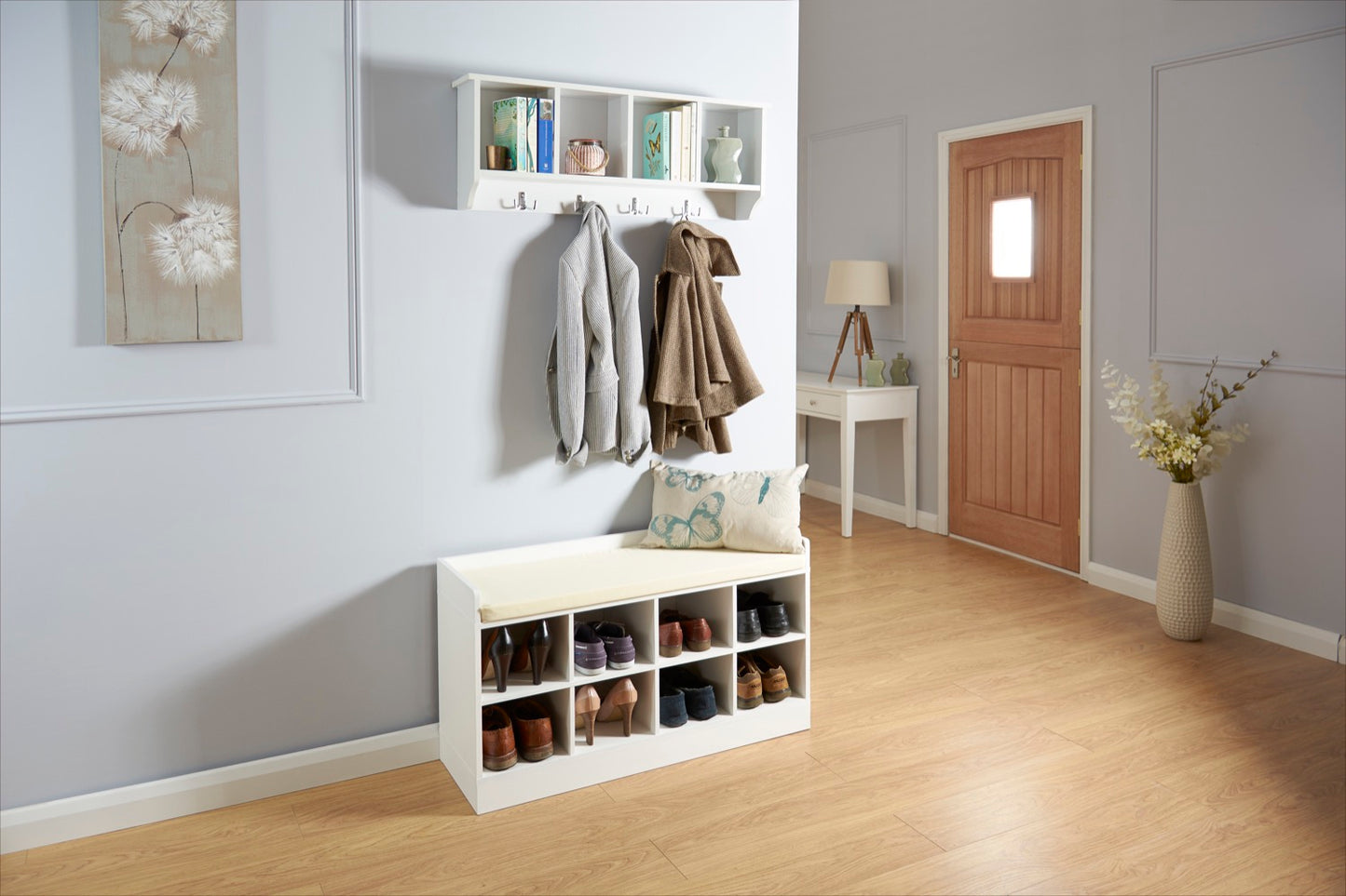 Kayleigh Shoe Bench-White