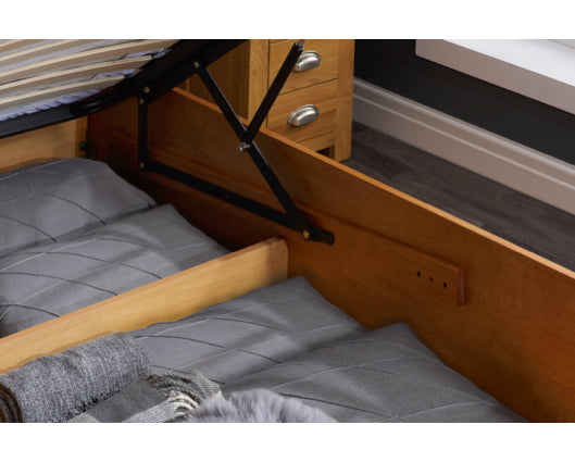 Payton Ottoman King Bed - Oak