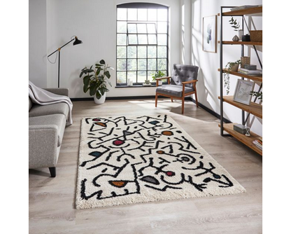 Royalty Cream/Black/Multi- 160cm x 220cm