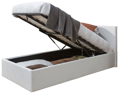 Single End Lift Ottoman Bed-White