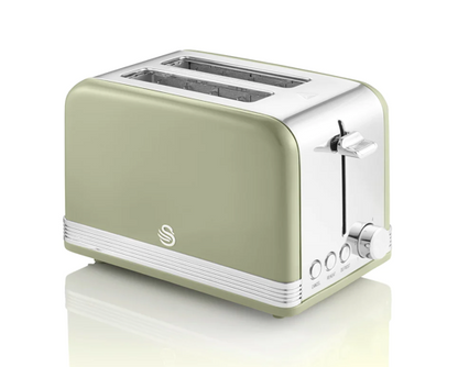 Swan Retro 2 Slice Toaster Green