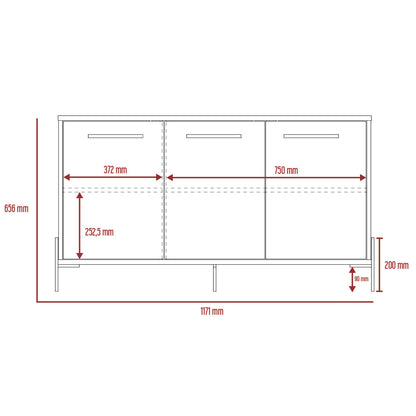Houston Medium Sideboard with 3 Doors