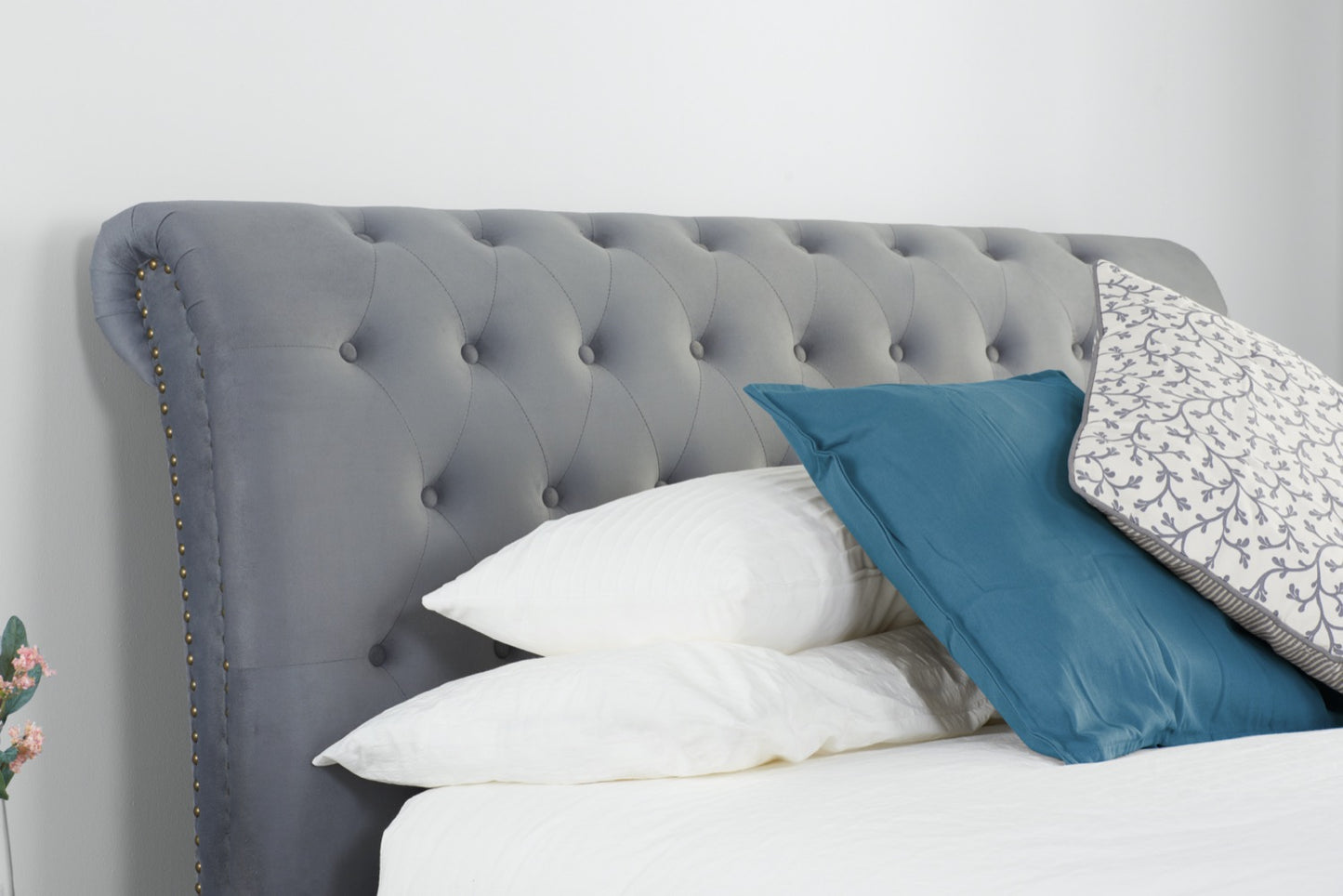Oria Super King Bed - Grey
