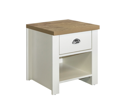 Harper 1 Drawer Lamp Table - Cream