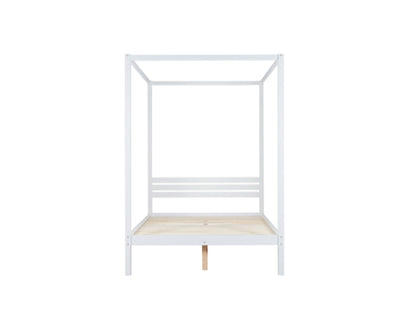 Madrid Four Poster King Bed - White
