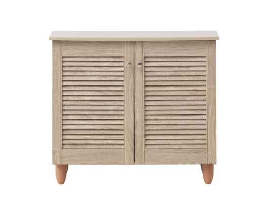 Traditional 2 Door Shoe Cabinet-Oak