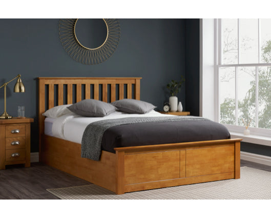 Payton Ottoman King Bed - Oak