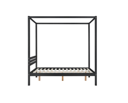 Madrid Four Poster King Bed - Black