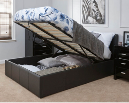 Single End Lift Ottoman Bed-Black