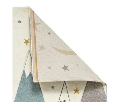 Mountain + Stars Kids Rug - Blue - 120cm x 170cm 