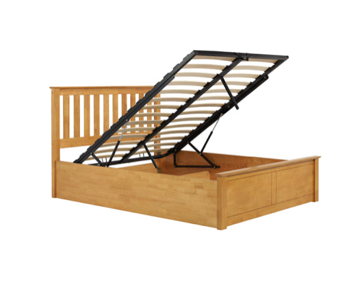 Payton Ottoman King Bed - Oak