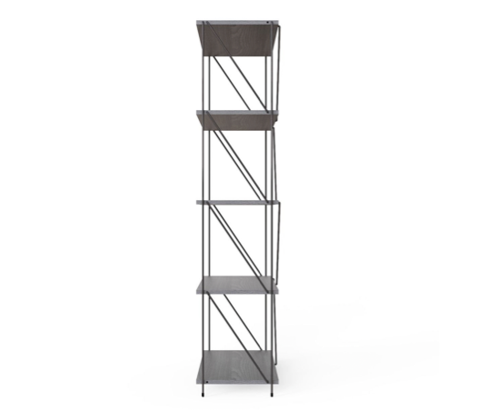 Leyla 5 Tier Shelving Unit- Grey