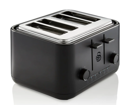 Swan Stealth 4 Slice Toaster Black