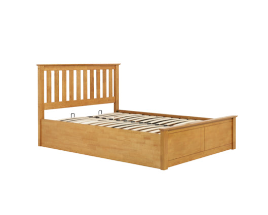 Payton Ottoman King Bed - Oak