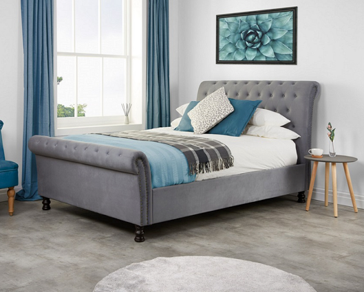 Oria Super King Bed - Grey