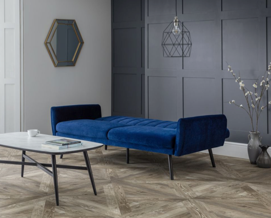 Blue Velvet Sofabed