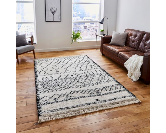 Eccentric Rug Black/White- 200cm x 290cm