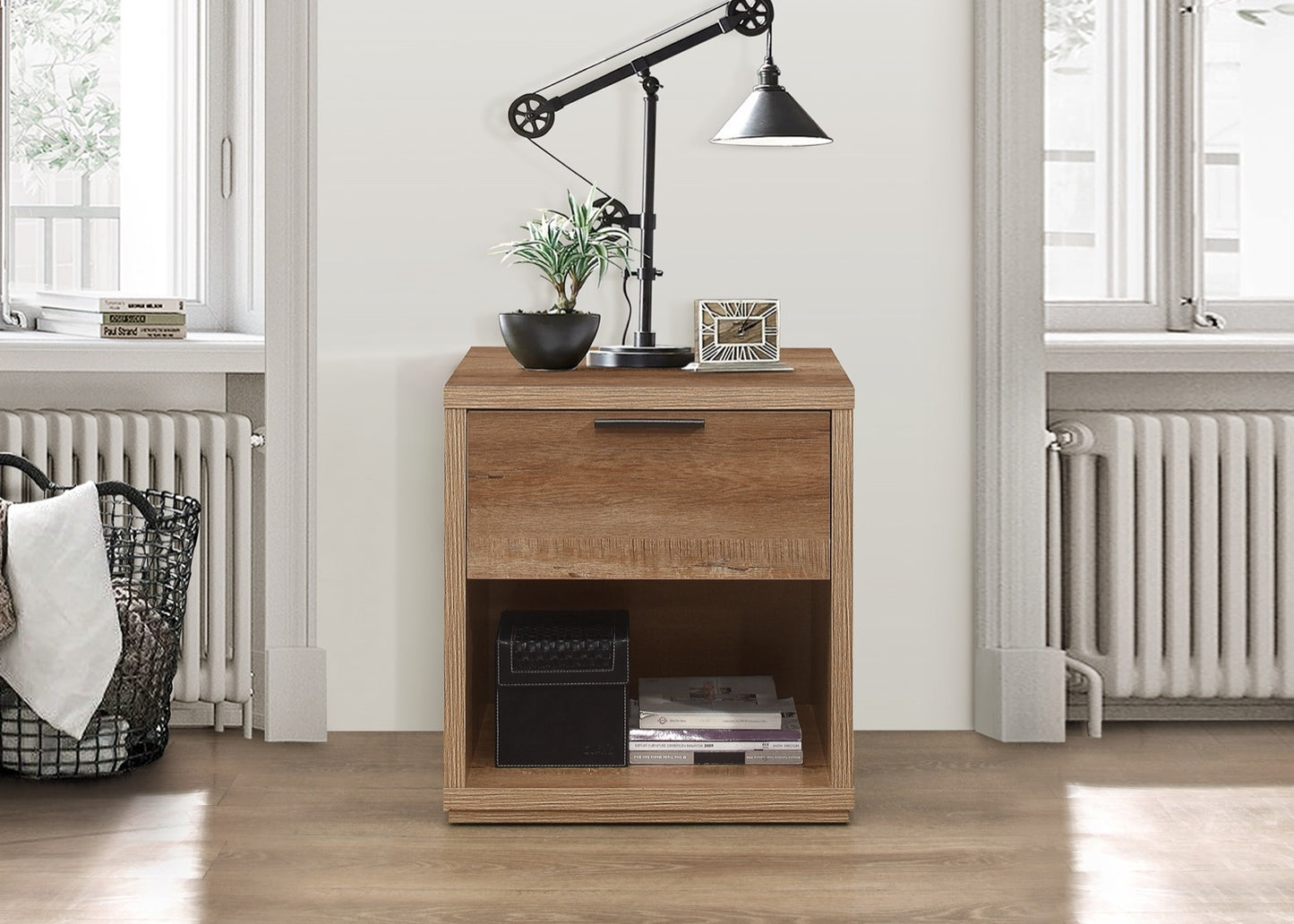 Sullivan 1 Drawer Bedside Table - Oak